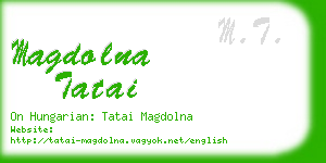 magdolna tatai business card